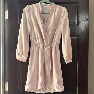 Light Pink Wrap Dress